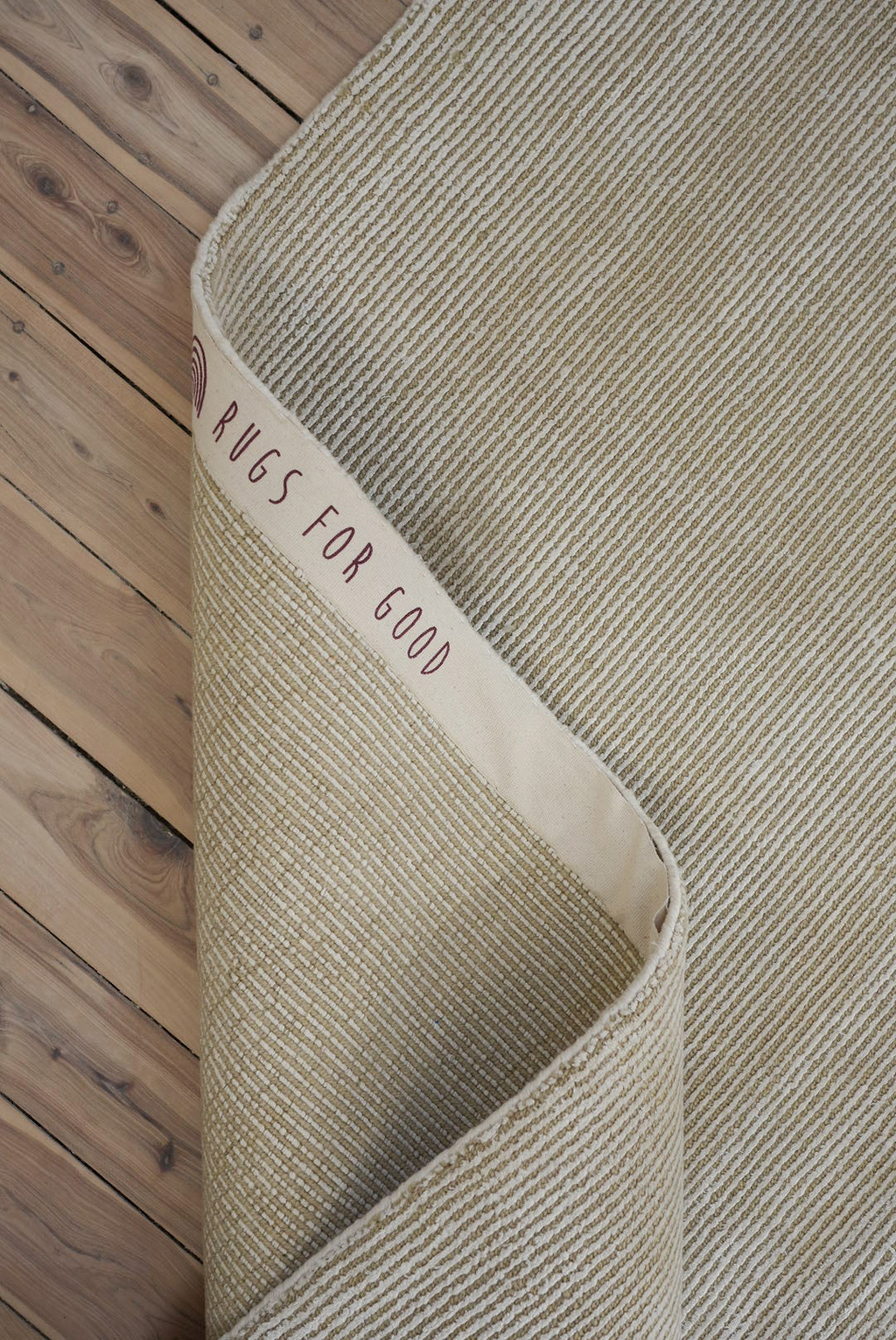 Yarra Linea Rug in Olive and Cream