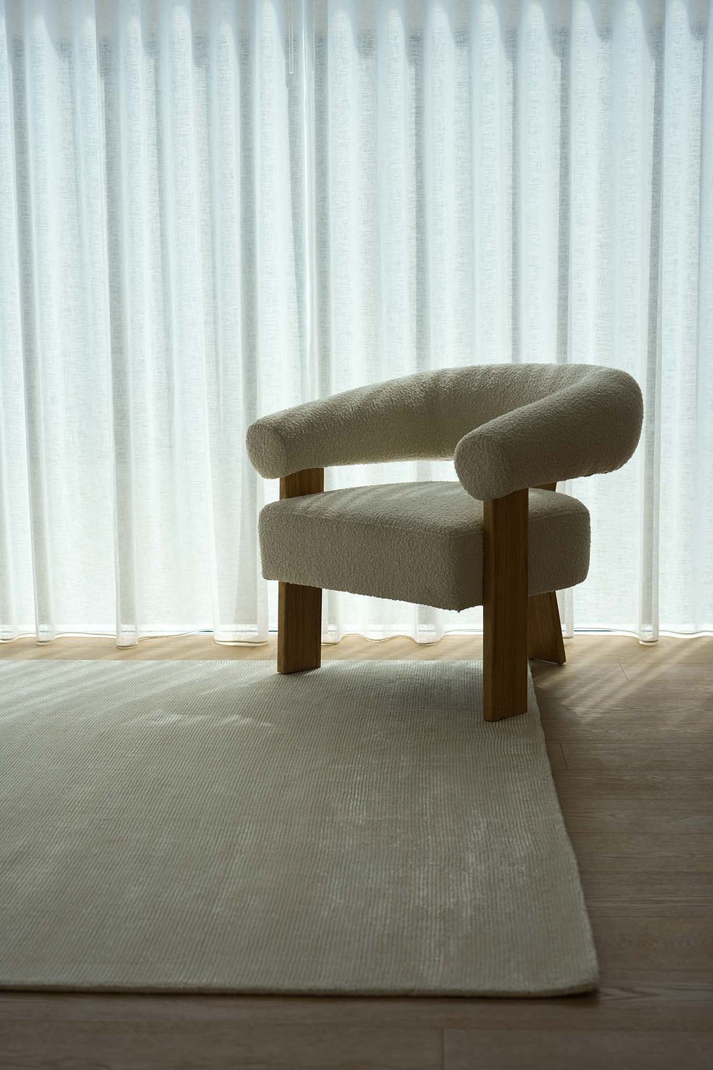 Sample of Yarra Linea Rug in Cream