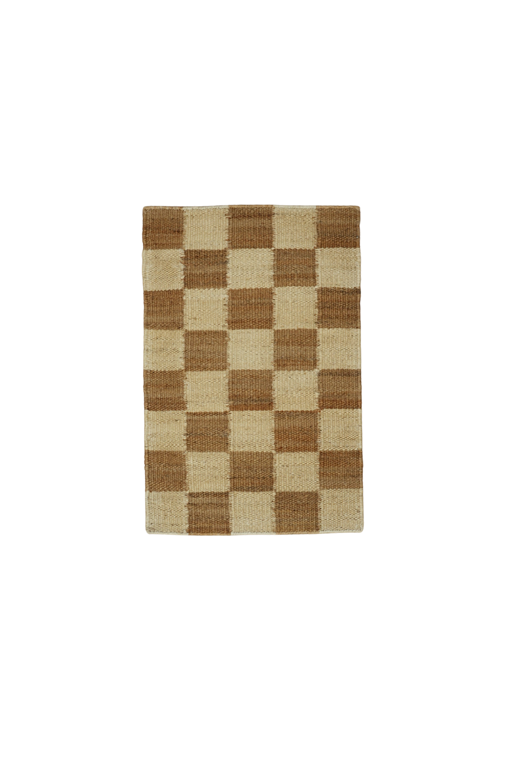 Fitzroy Checker Doormat in Cream