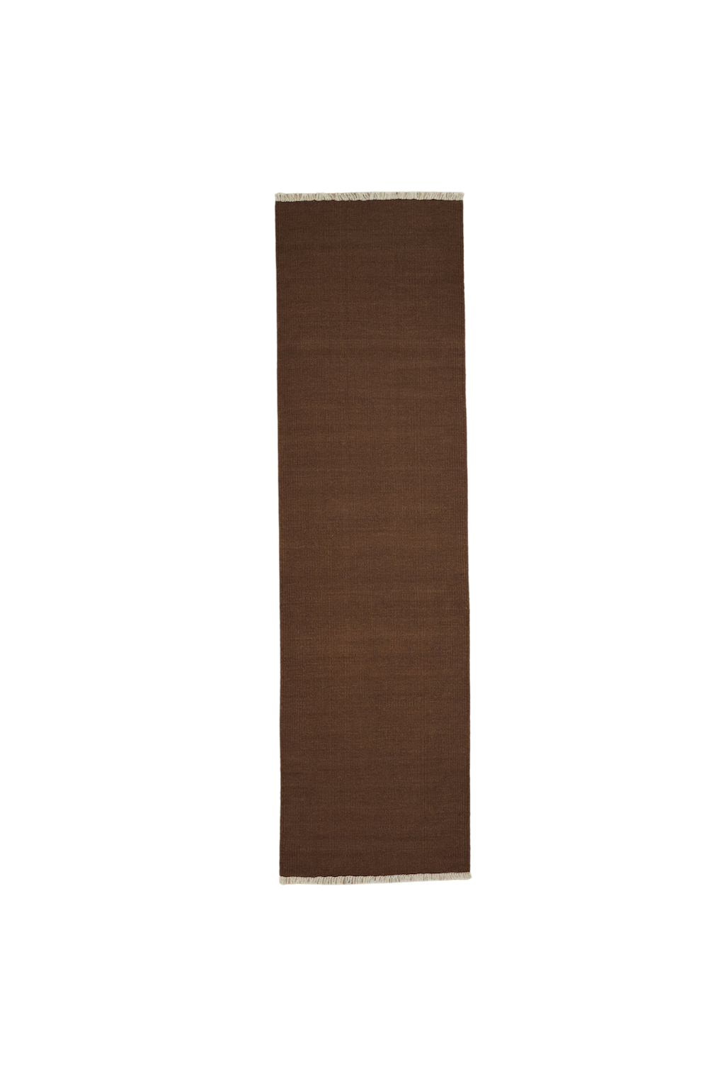 Terrain Flatweave Wool Runner Rug in Burnt Umber