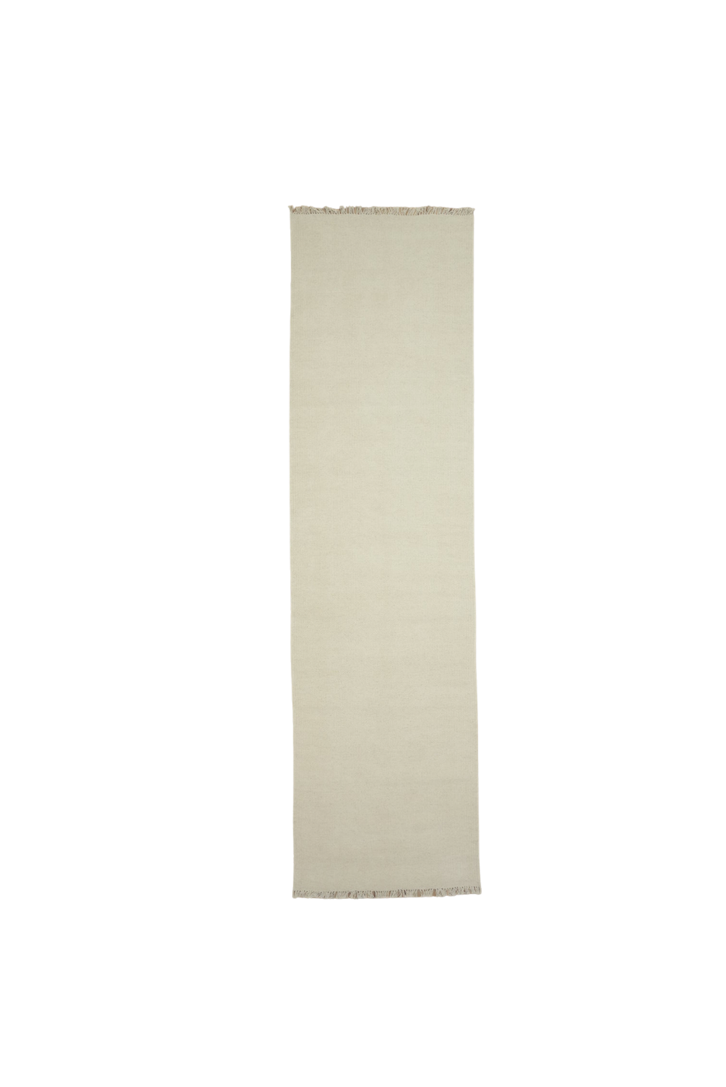 Terrain Flatweave Wool Runner Rug in Natural White