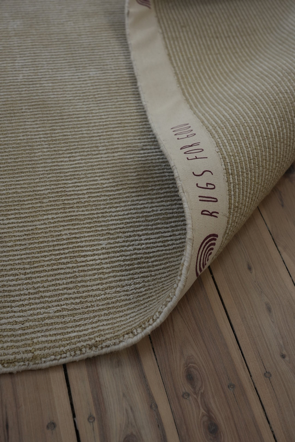 Yarra Linea Rug in Olive and Cream