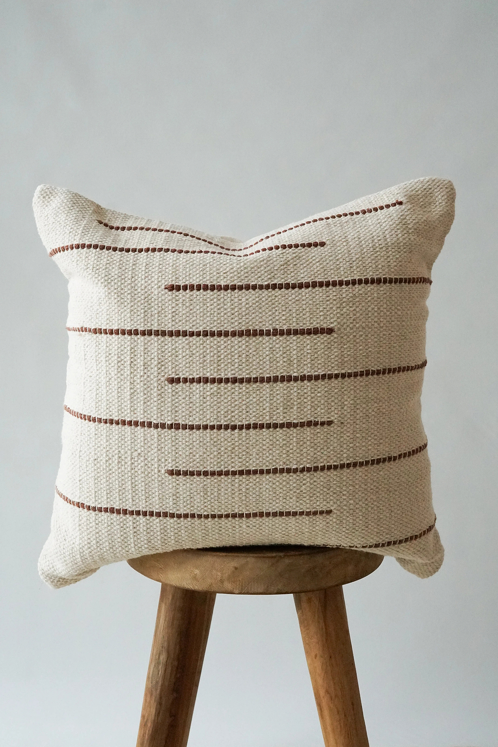 Etta Cushion in Ivory & Terracotta