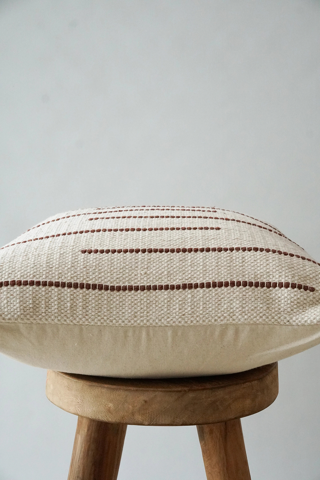 Etta Cushion in Ivory & Terracotta