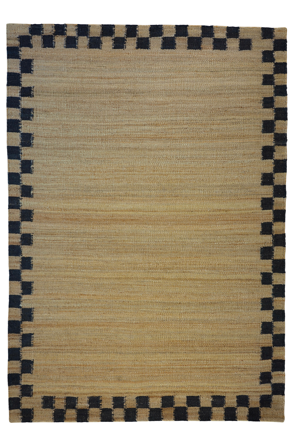 Fitzroy Checker Border Rug in Black