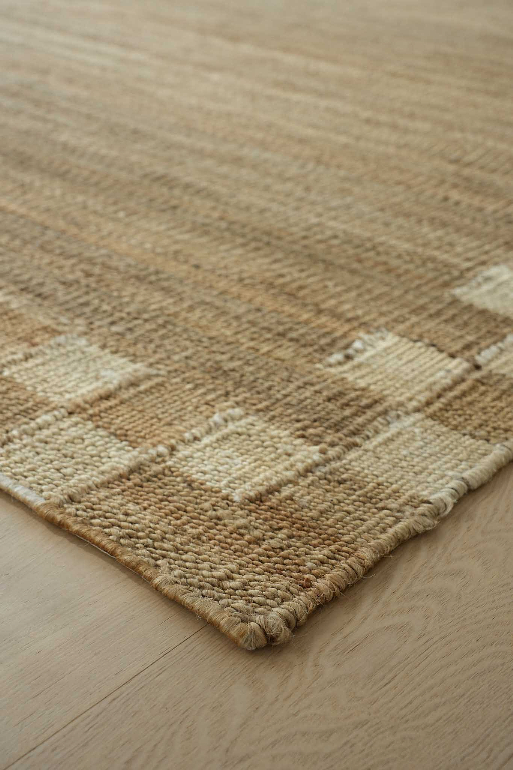 Sample of Fitzroy Checker Border Rug in Cream