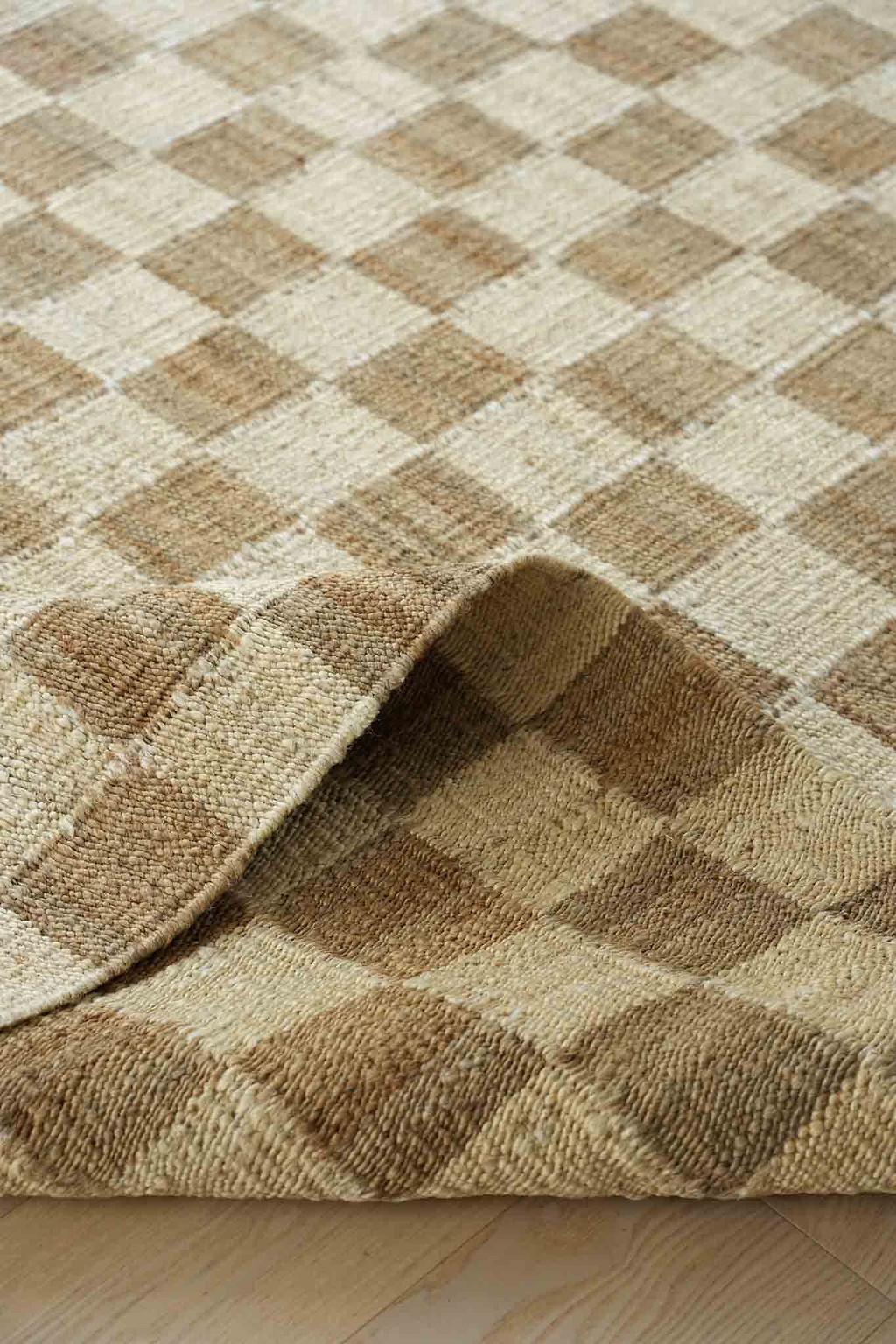 Sample of Fitzroy Checker Rug in Cream
