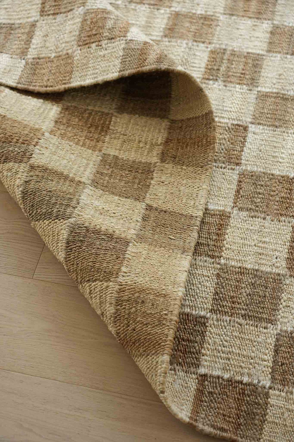 Sample of Fitzroy Checker Rug in Cream