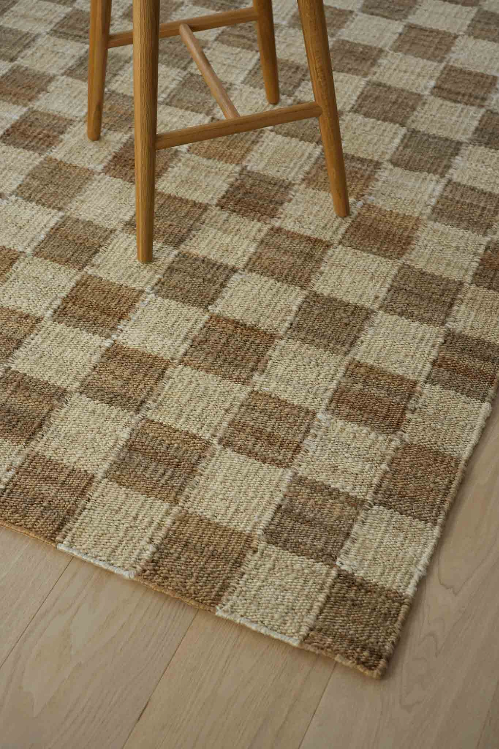 Sample of Fitzroy Checker Rug in Cream