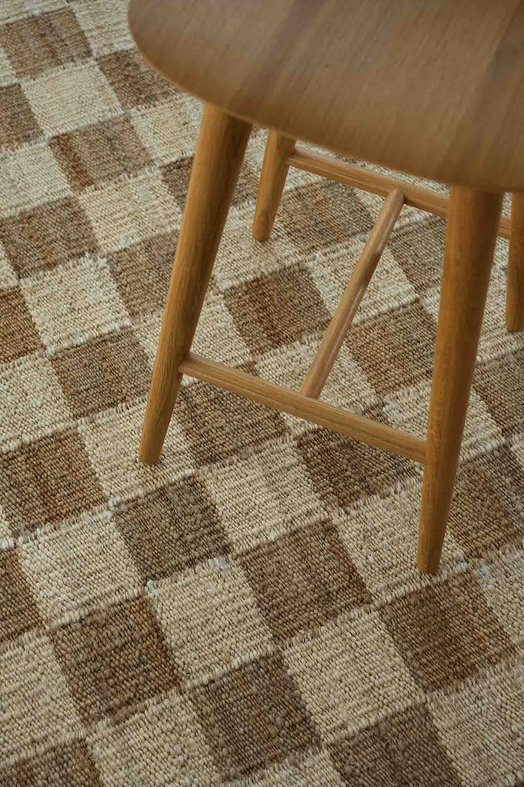 Sample of Fitzroy Checker Rug in Cream