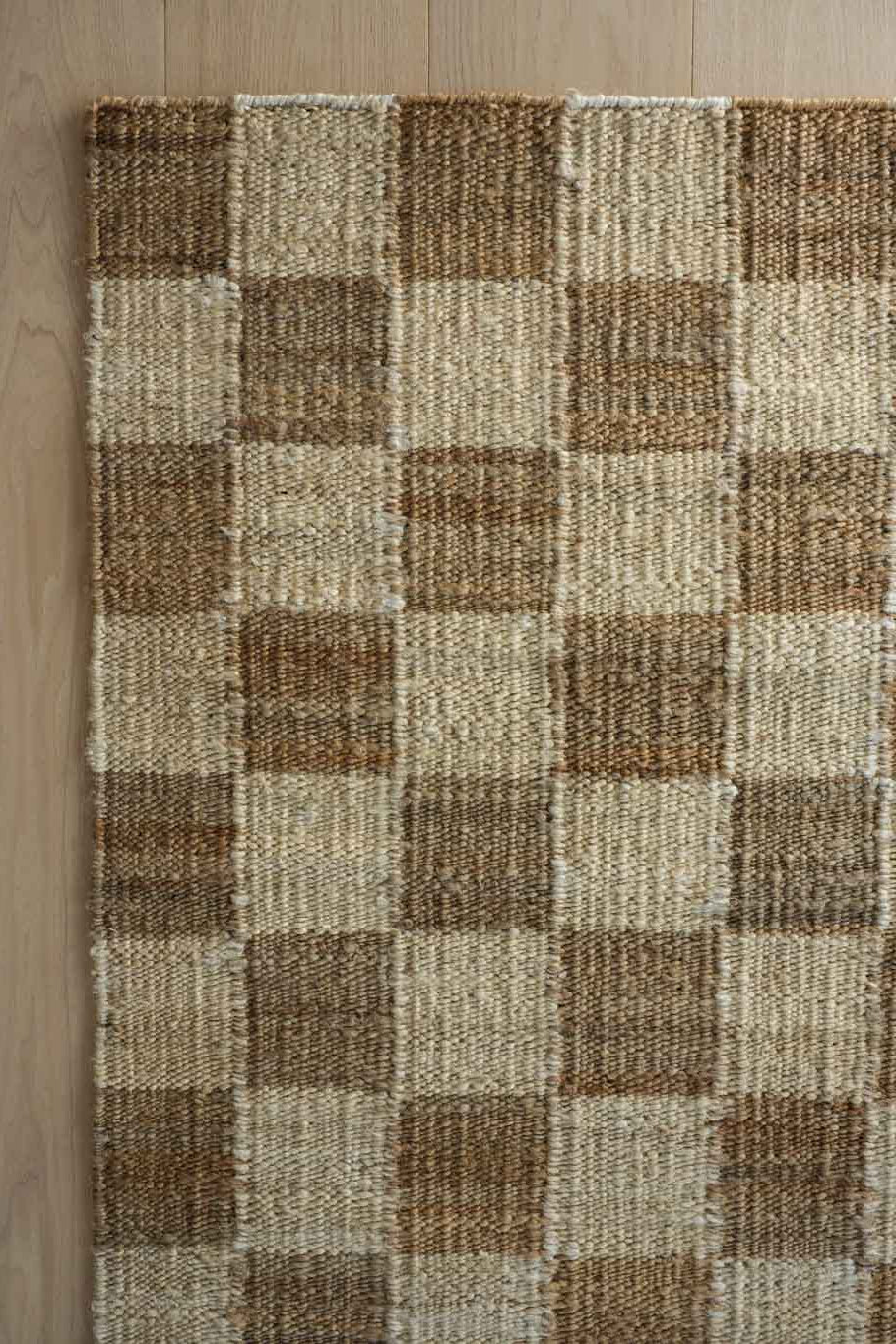Sample of Fitzroy Checker Rug in Cream
