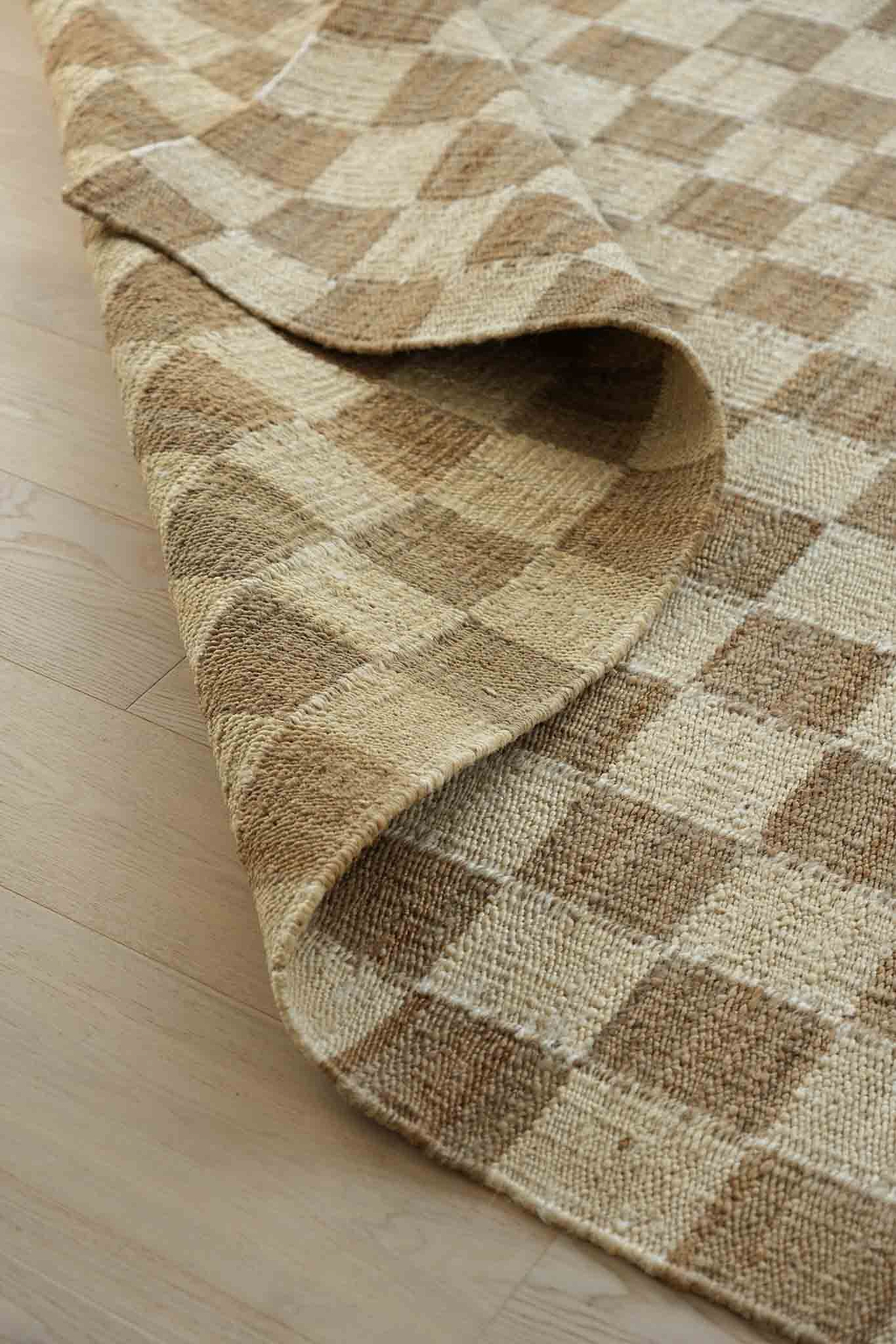 Sample of Fitzroy Checker Rug in Cream