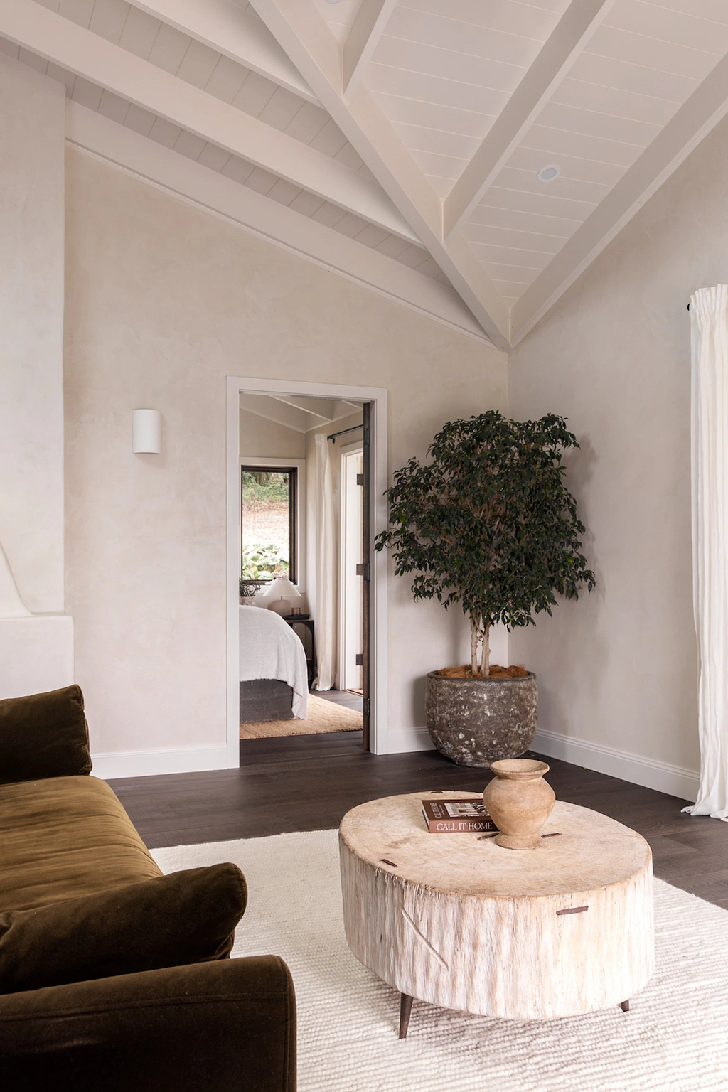 Sample of Bangalow Undyed New Zealand Wool Rug in White