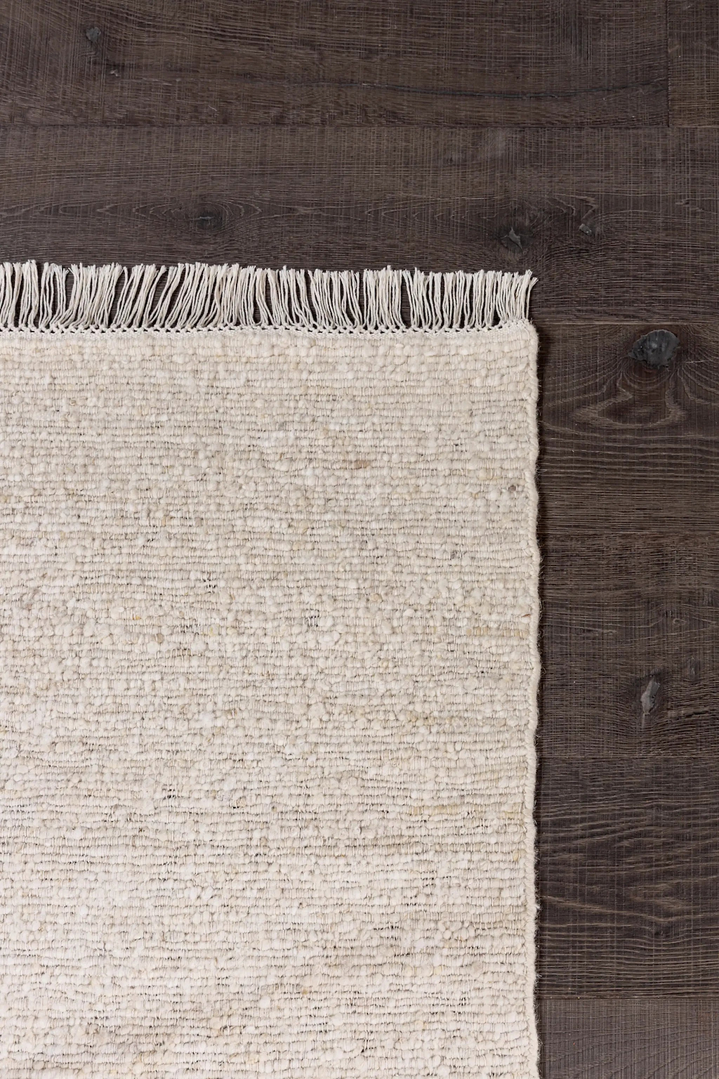 Sample of Kiva Hand Woven Wool Rug in Ivory