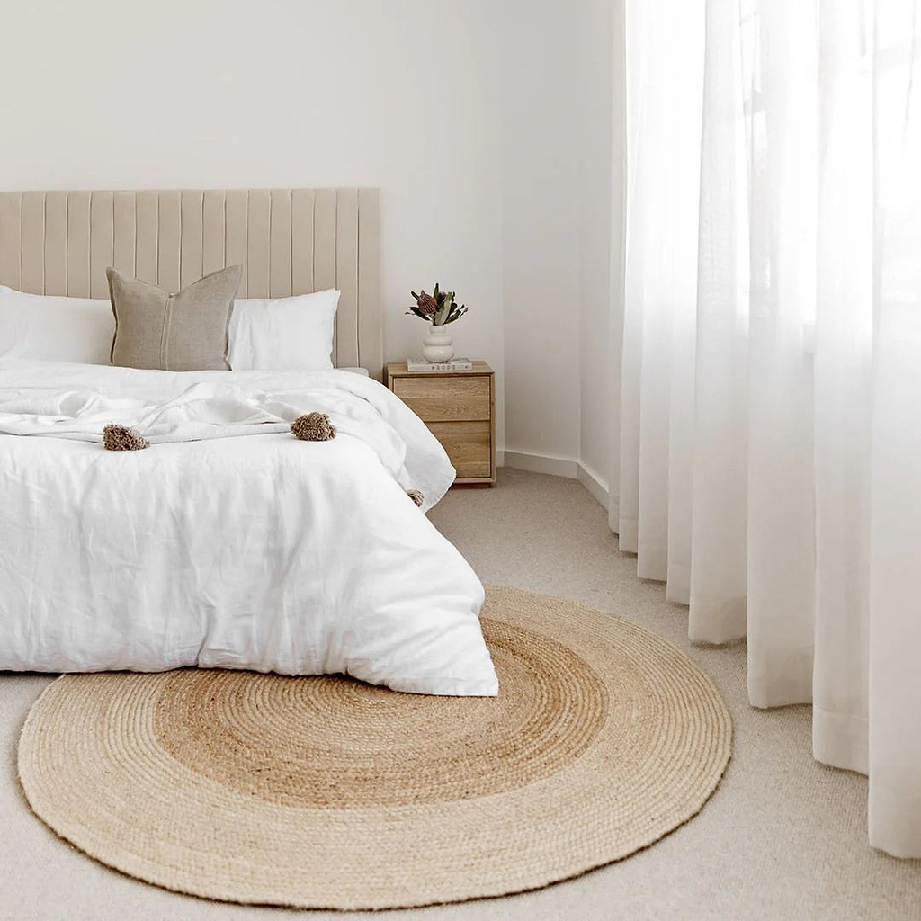 Ananda Round Two Toned Natural Jute Rug