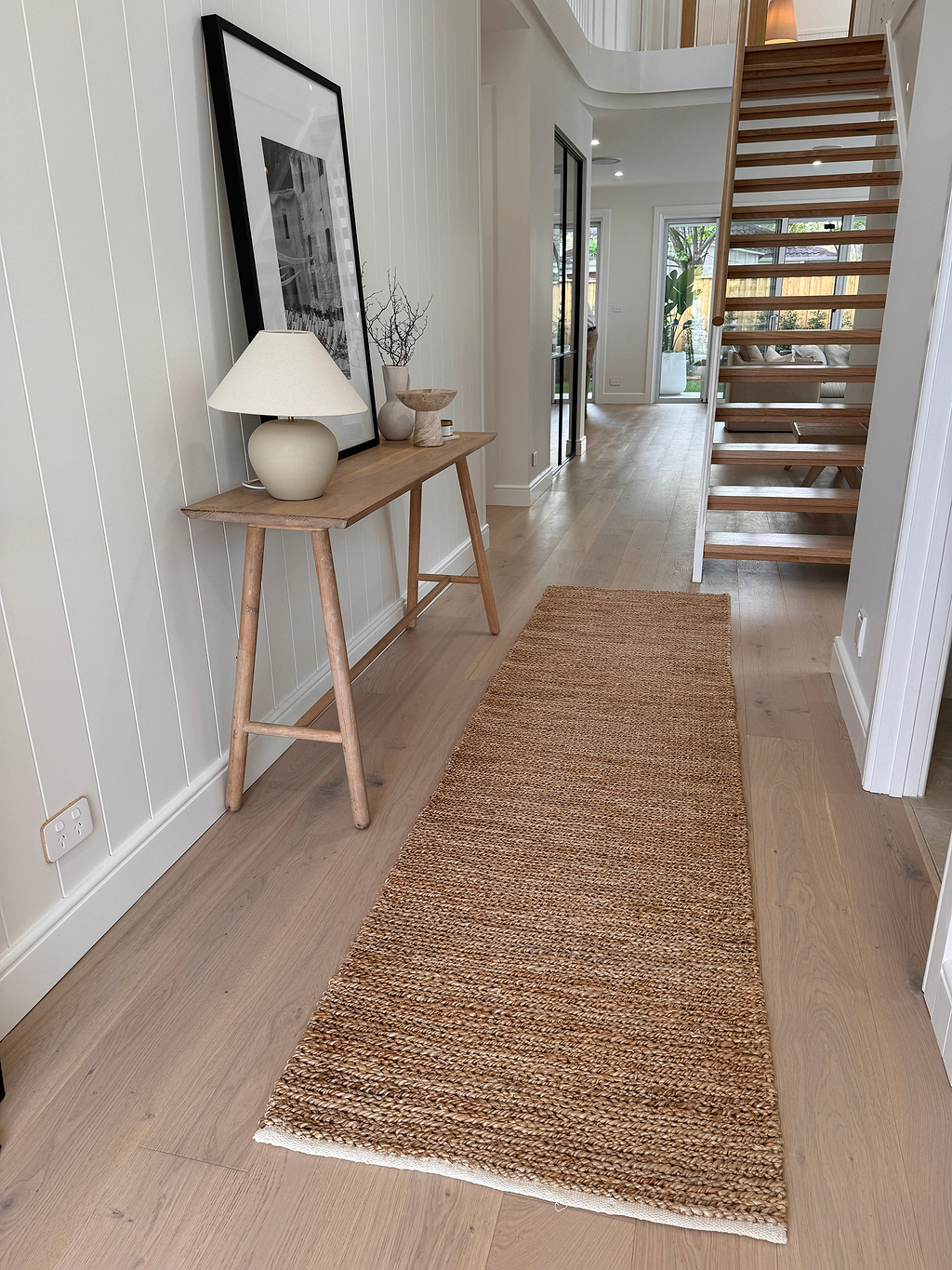Avoca Jute Runner Rug in Natural