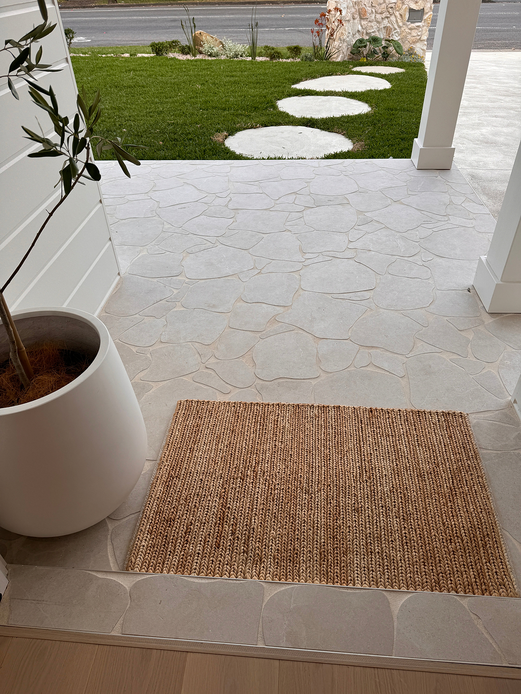 Dharma Braided Jute Doormat in Natural