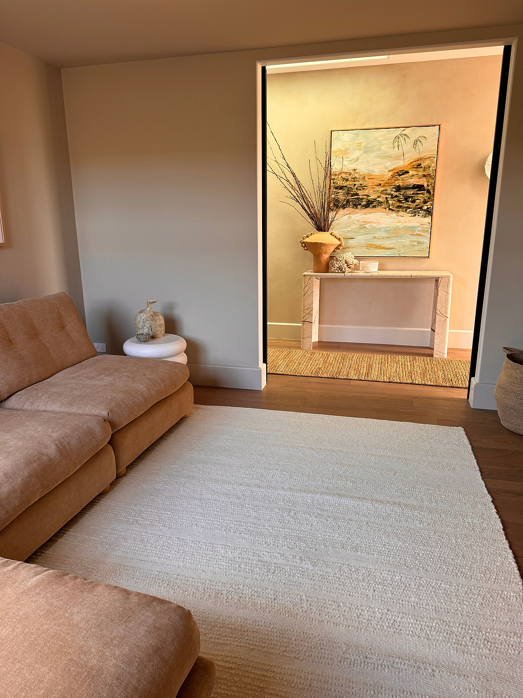 Elk Undyed Wool Rug in Natural White