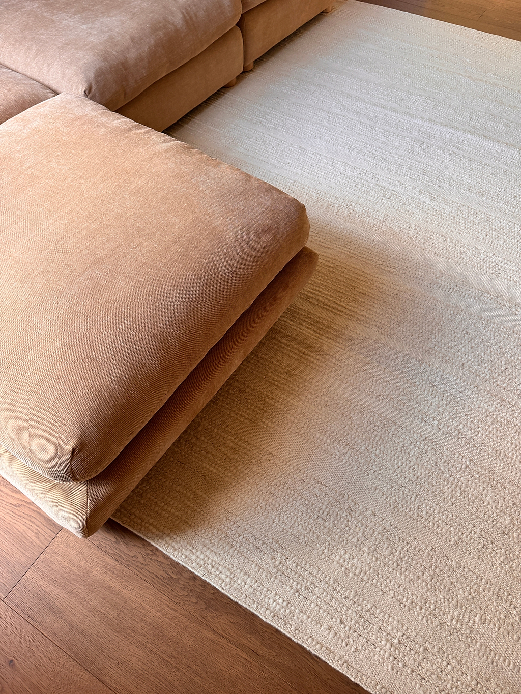 Elk Undyed Wool Rug in Natural White