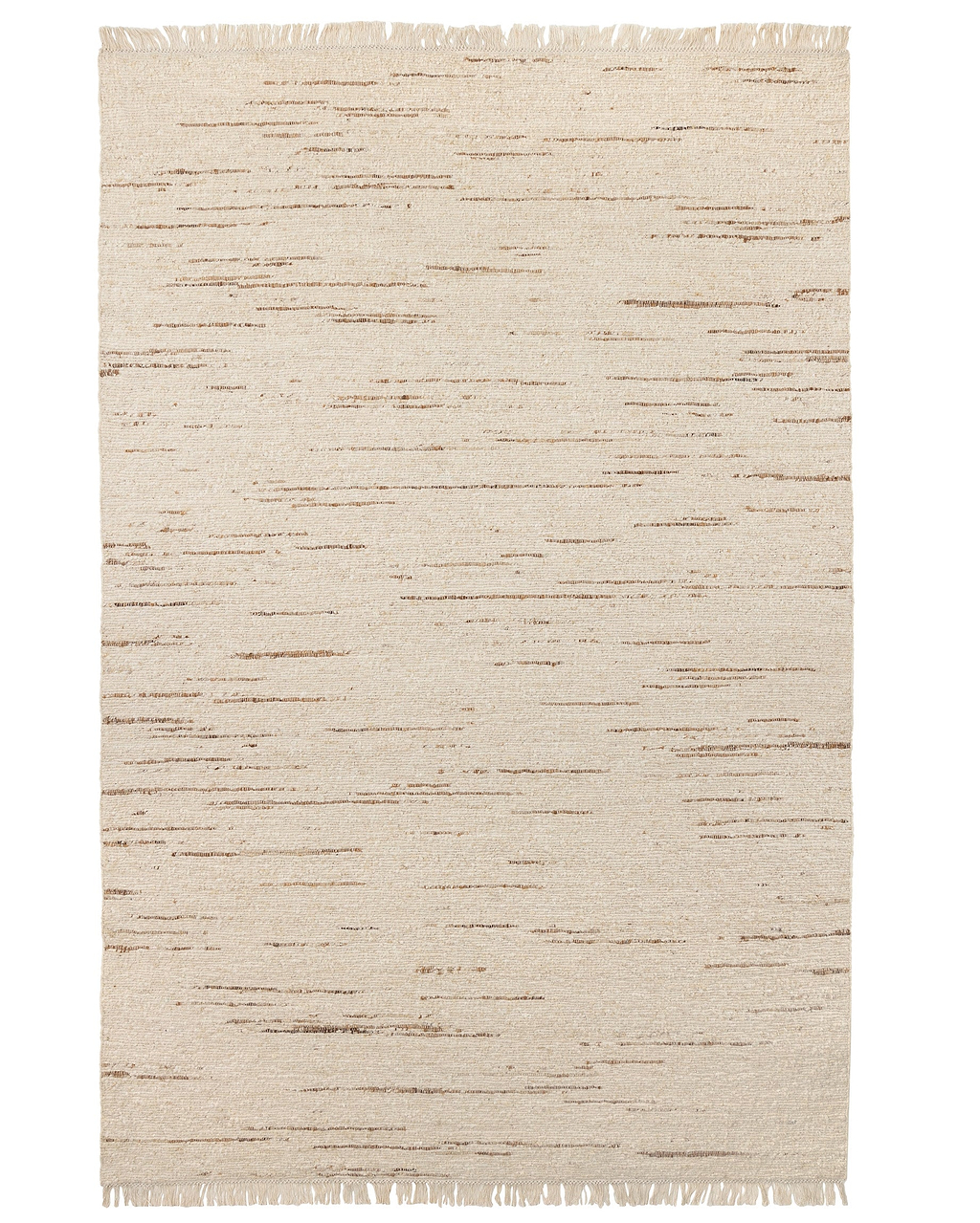 Kiva Hand Woven Wool Rug in Ivory and Chestnut
