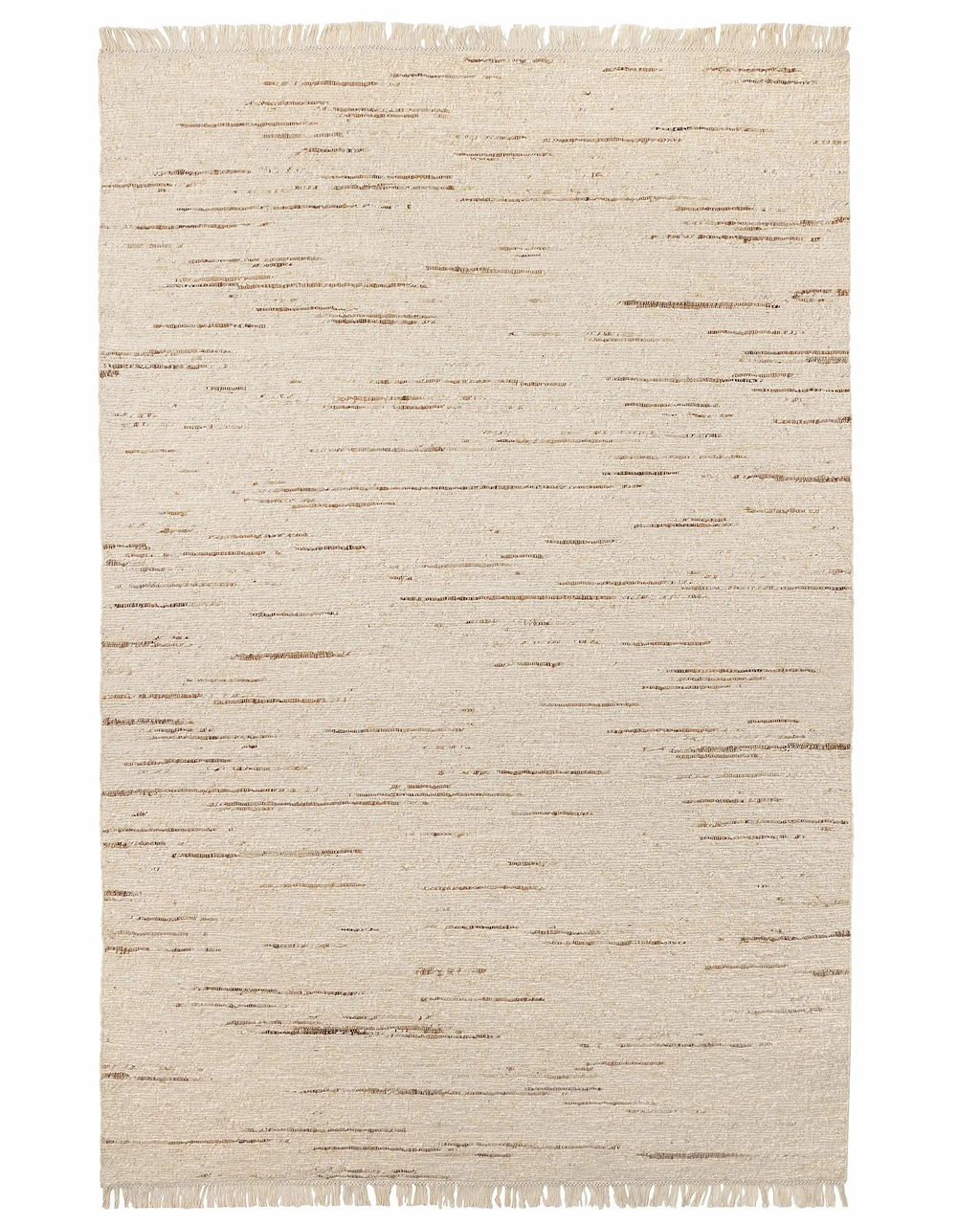 Kiva Hand Woven Wool Rug in Ivory and Chestnut