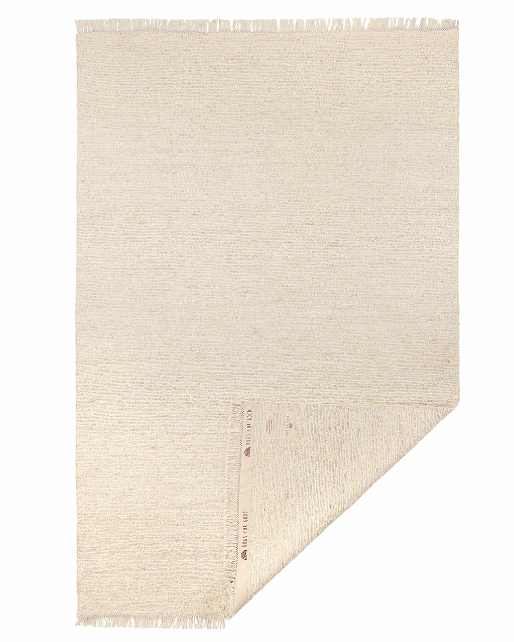 Sample of Kiva Hand Woven Wool Rug in Ivory