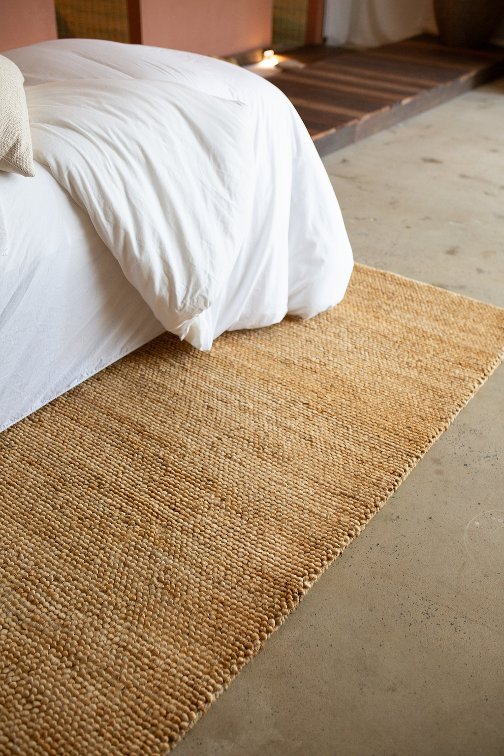 Gaia Loop Weave Jute Rug in Natural