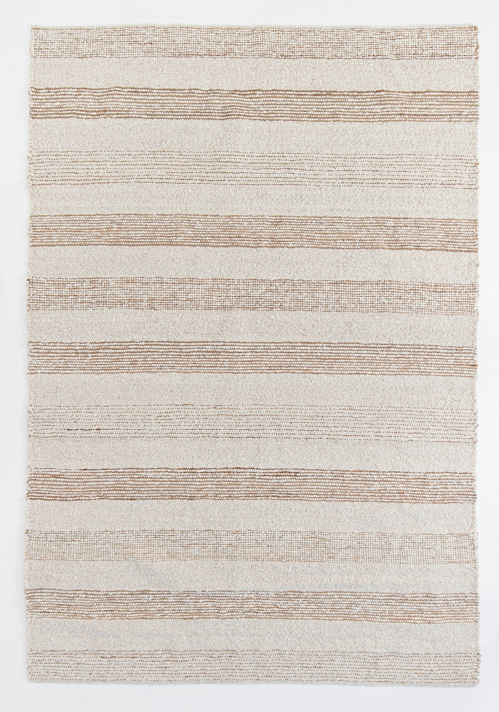 Sample of Laguna Wool and Jute Striped Rug in Ivory