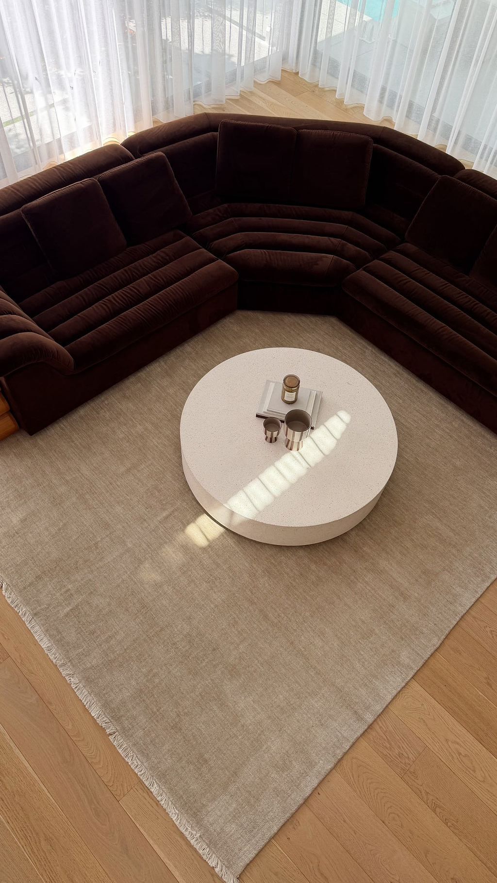 Bhakti Abrash Wool Blend Rug in Oyster