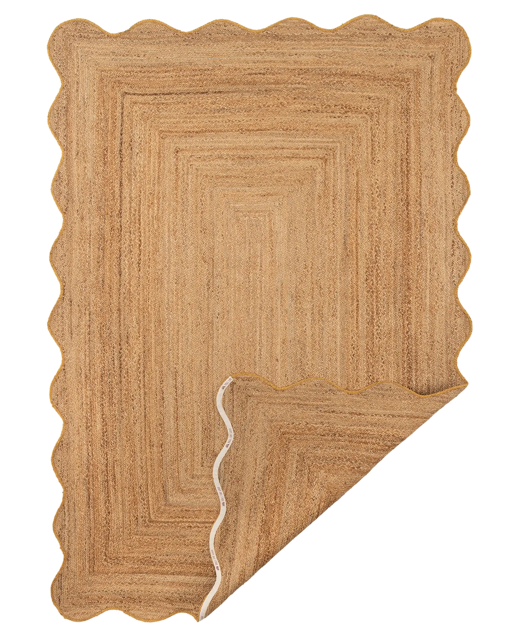 Marigold Wavy Jute Rug in Mustard