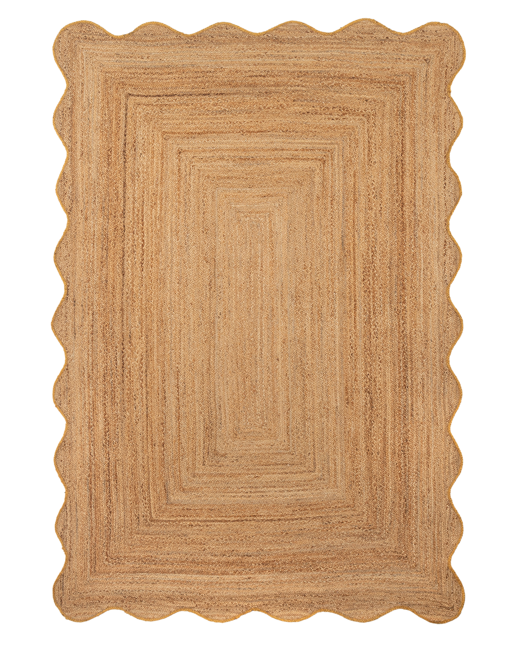 Marigold Wavy Jute Rug in Mustard