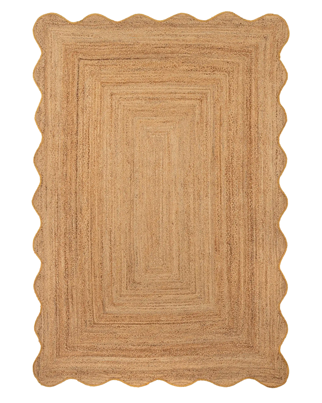Marigold Wavy Jute Rug in Mustard