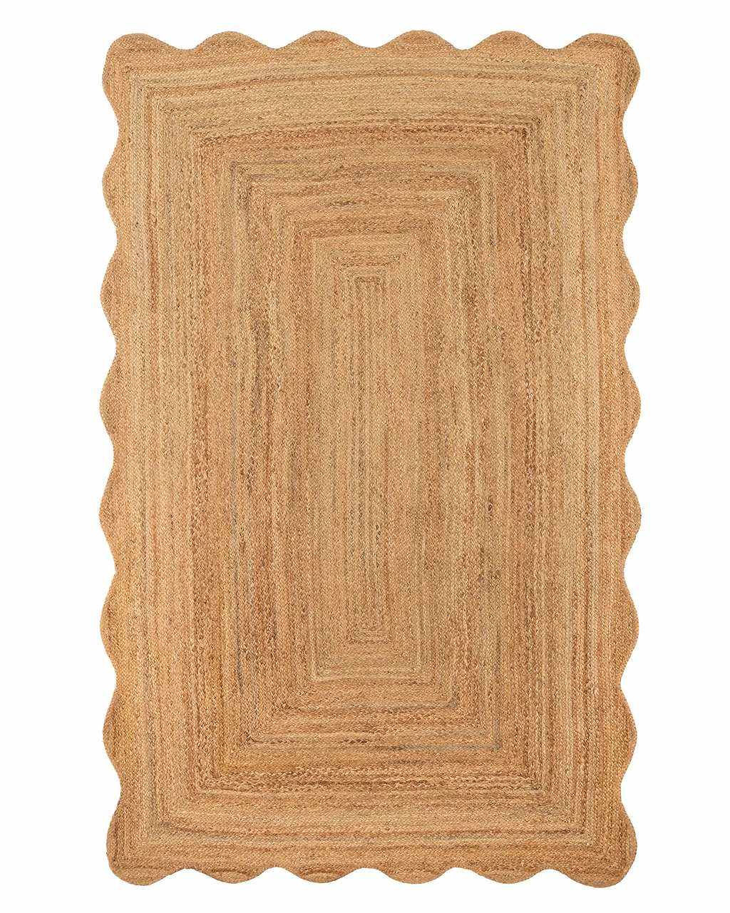 Marigold Wavy Jute Rug in Natural