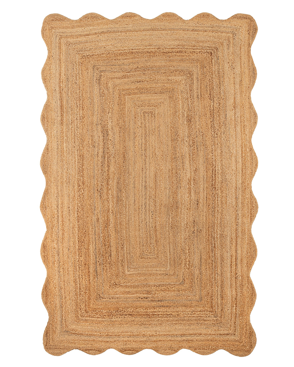 Marigold Wavy Jute Rug in Natural