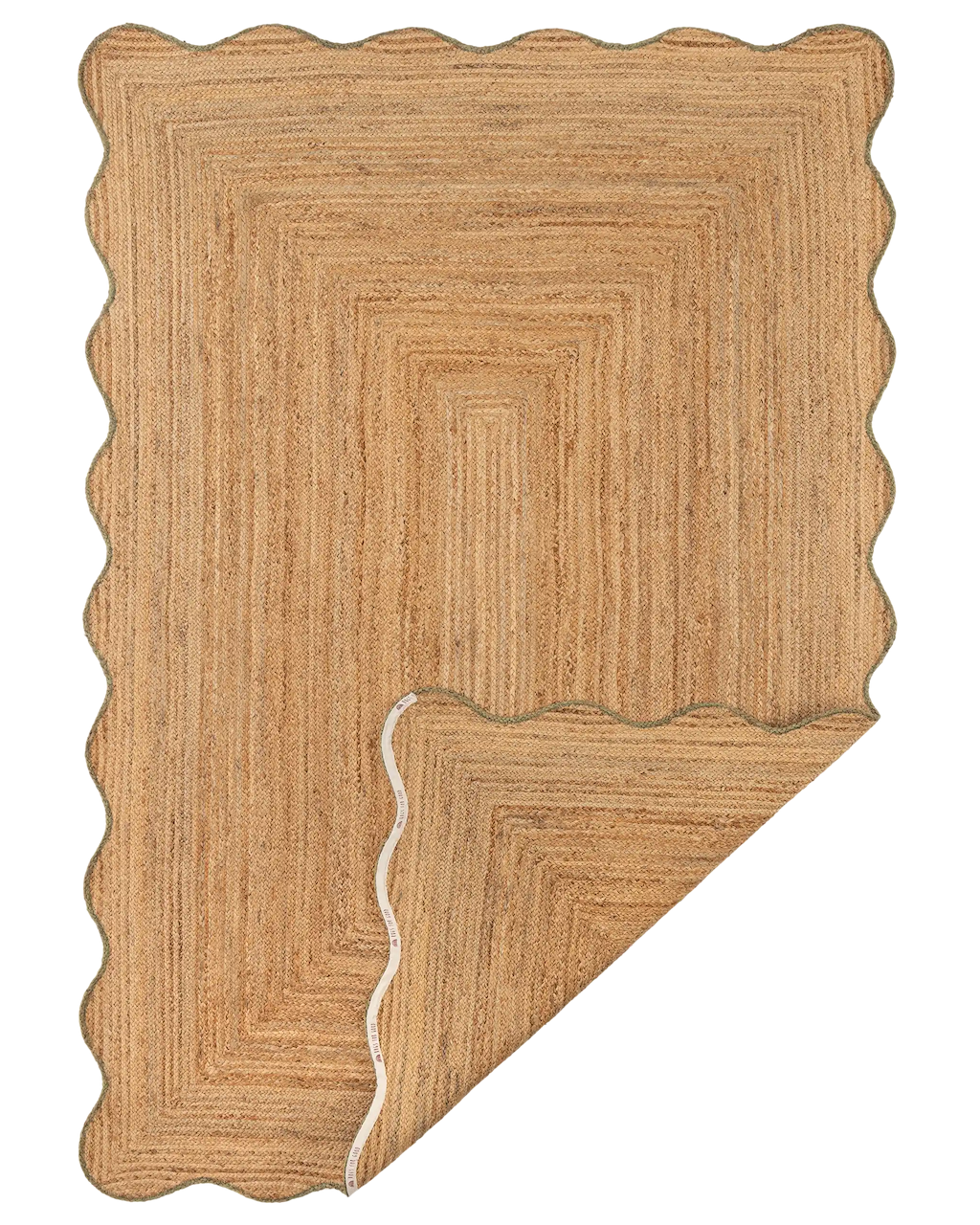 Marigold Wavy Jute Rug in Olive