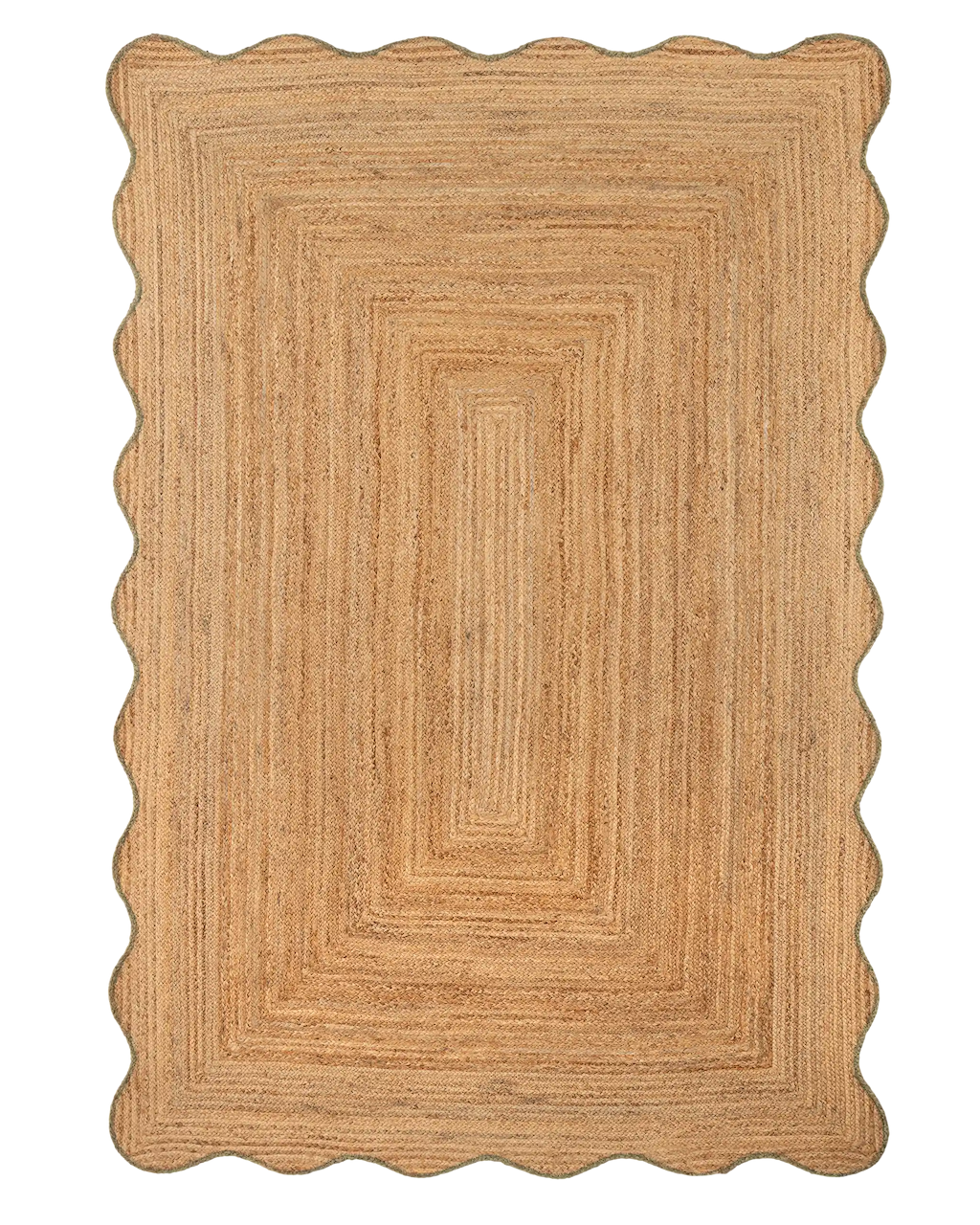 Marigold Wavy Jute Rug in Olive