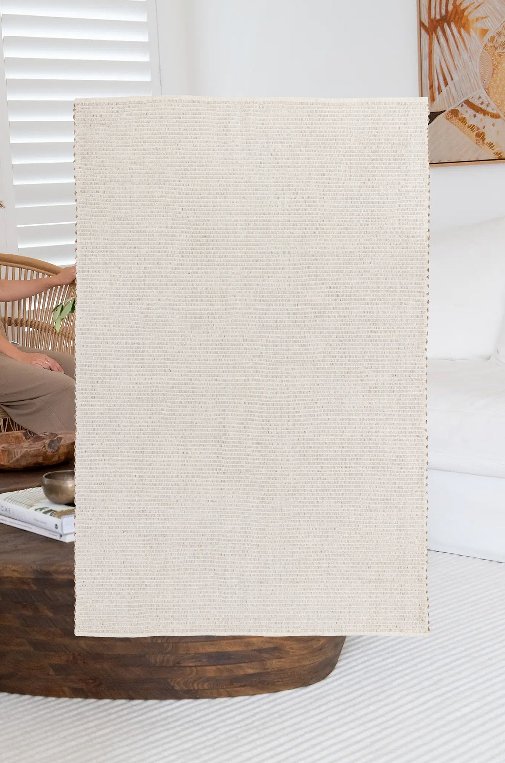 Mendocino Wool & Jute Rug in Ivory