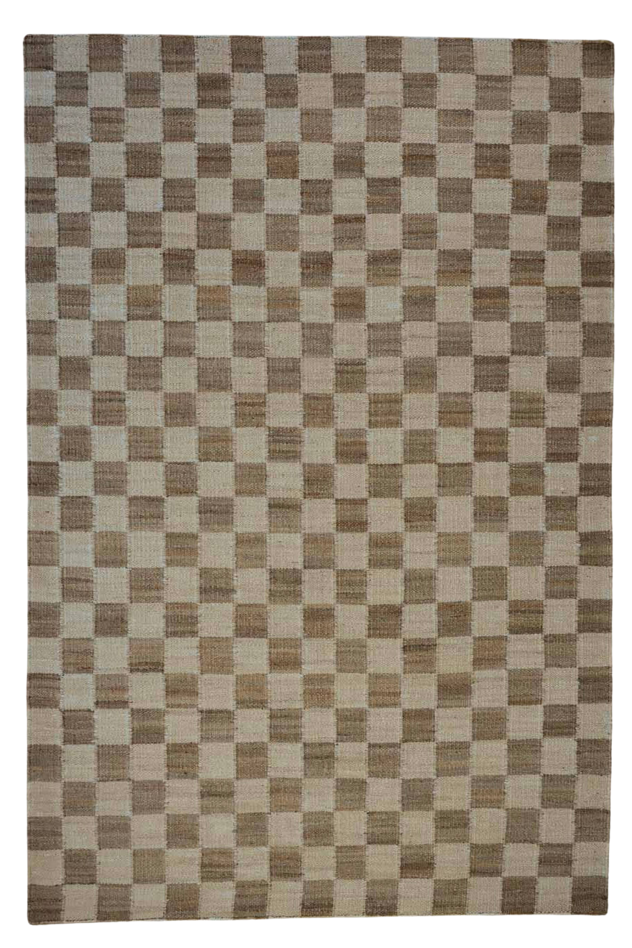 Fitzroy Checker Rug in Cream