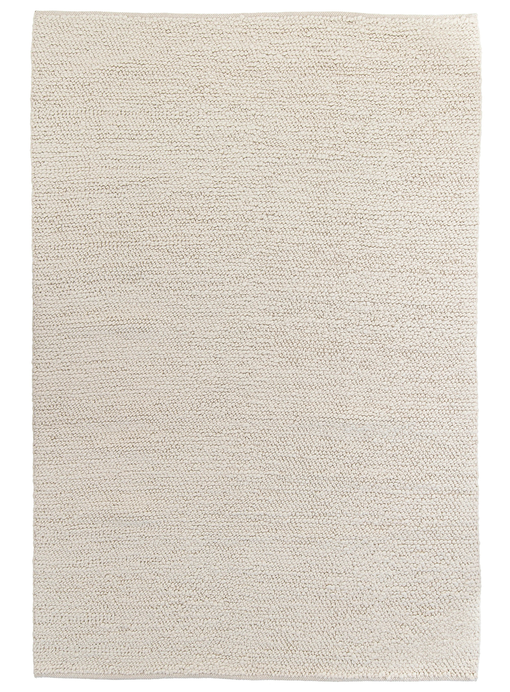 Newport Pebbly Weave Wool Rug in Ivory
