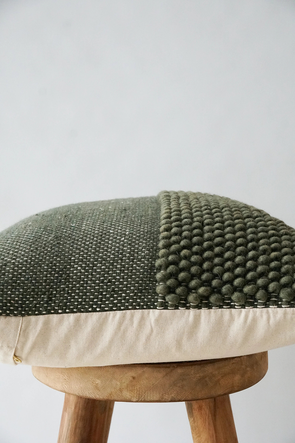 Niva Looped Cushion in Olive