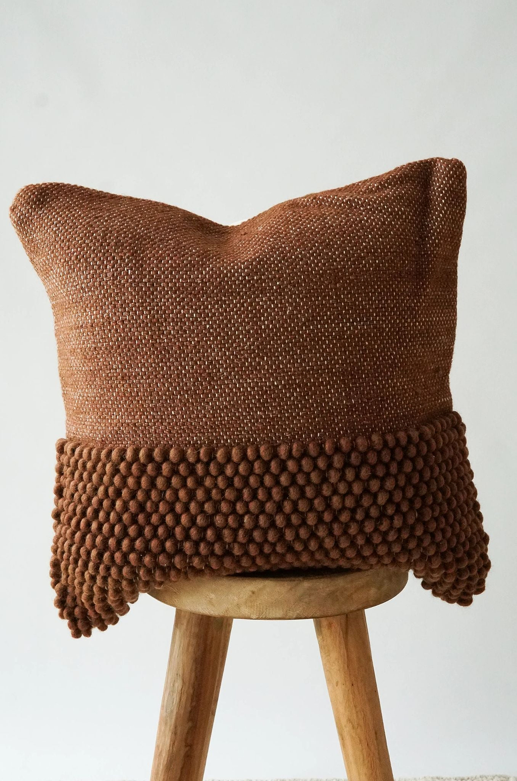 Niva Looped Cushion in Rust
