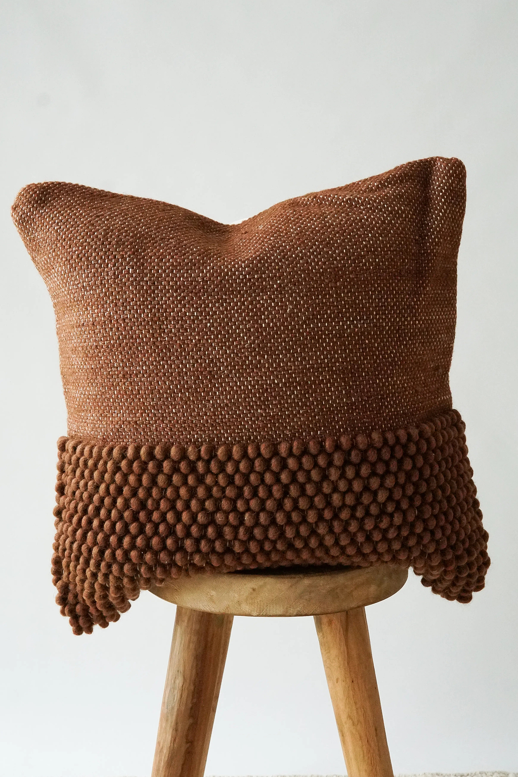 Niva Looped Cushion in Rust