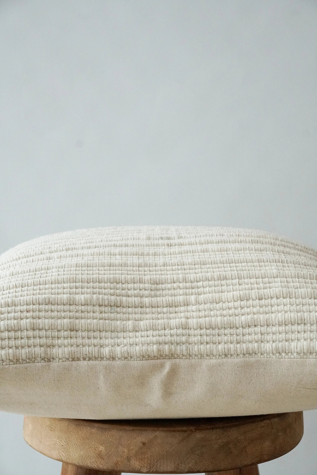 Nora Textured Cushion in Natural White