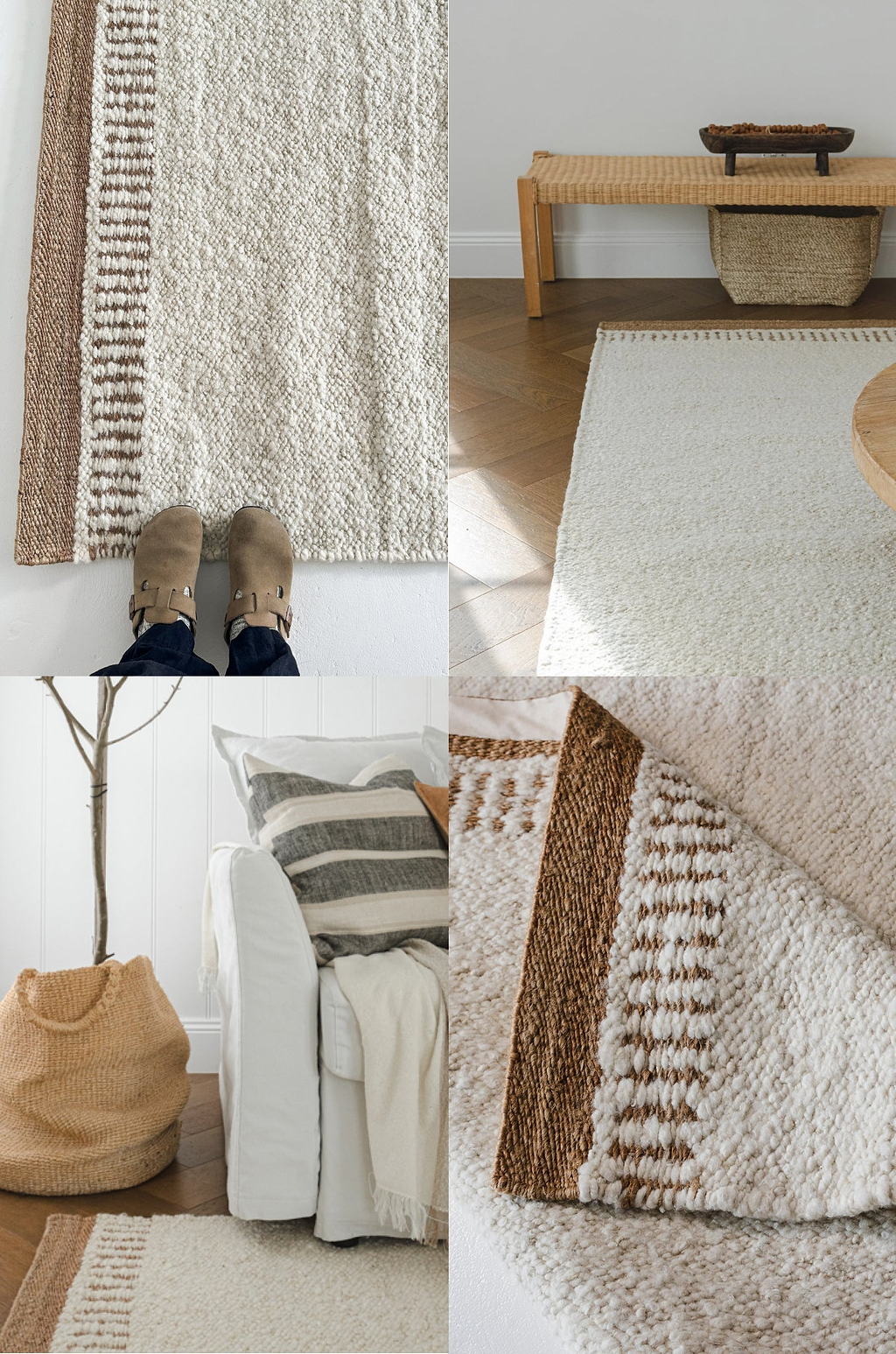Ojai Wool & Jute Rug in Ivory