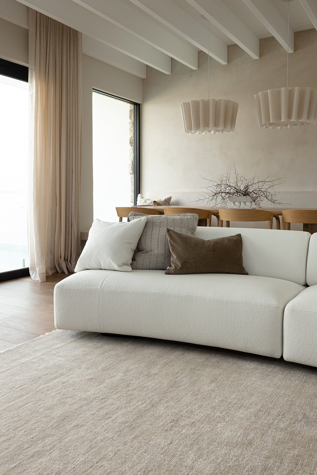 Bhakti Abrash Wool Blend Rug in Oyster