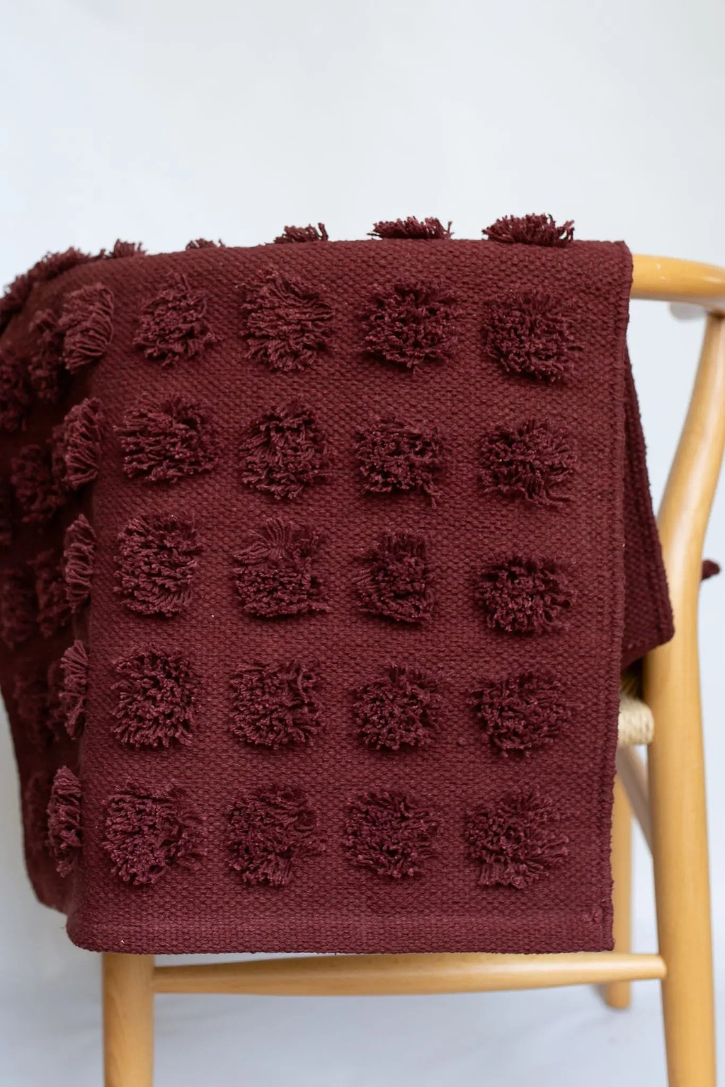 Merry Handwoven Cotton Bathmat in Mulberry