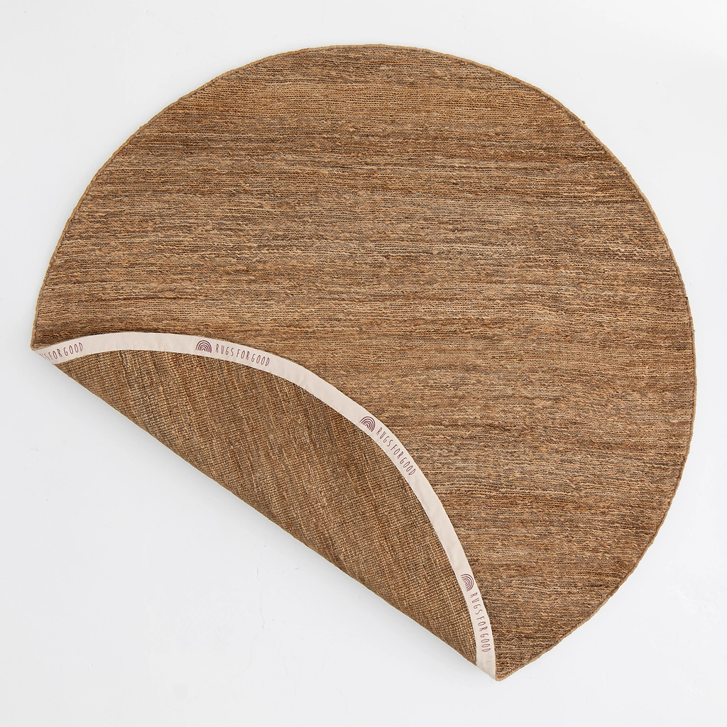 Lavanya Round Jute Rug in Natural
