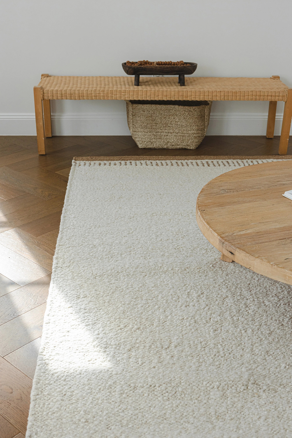 Ojai Wool & Jute Rug in Ivory