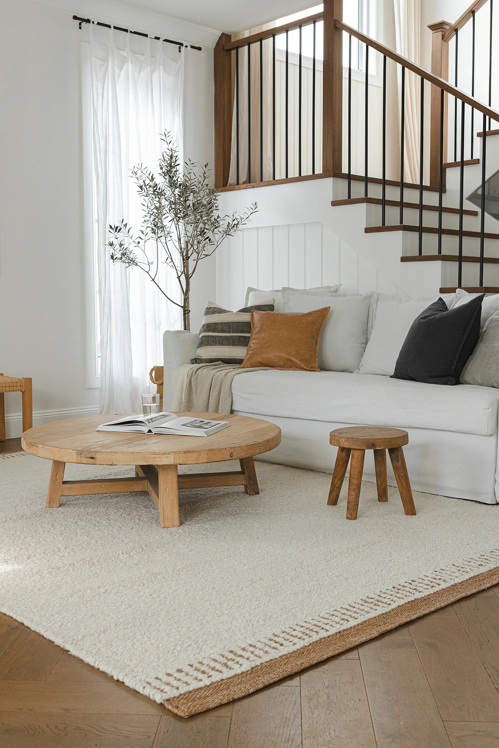 Ojai Wool & Jute Rug in Ivory
