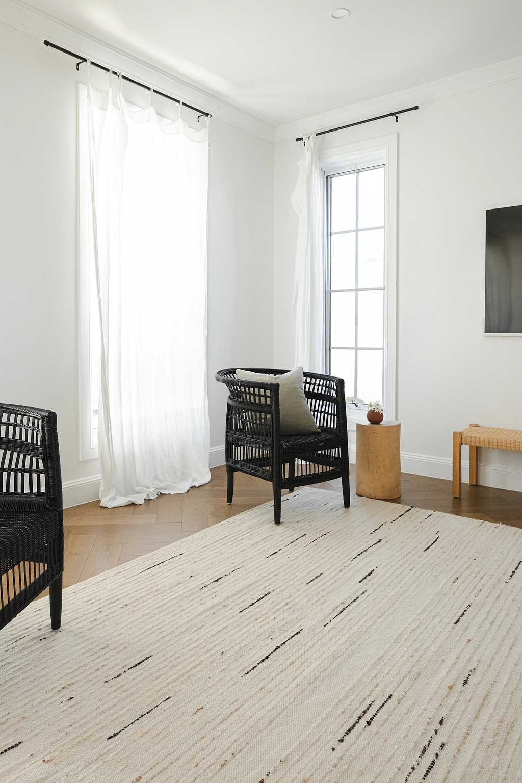 Sample of Elk Wool Rug in Ivory Brown